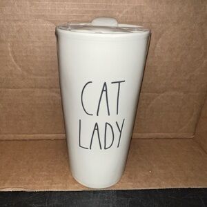 Rae Dunn White Cat Lady Tumbler